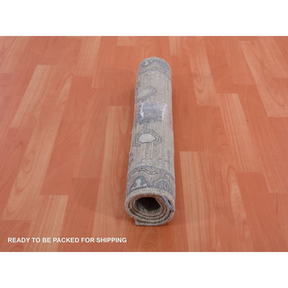 Wool and Silk Wool & Silk Hand Knotted Rug Grey Gray 2.0X3.0 -O075433