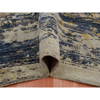 Fine Oriental Wool Hand Knotted Rug Beige No Border 7.11X10.4 -O075435