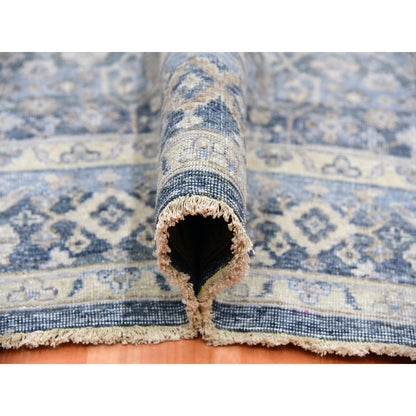 Overdyed & Vintage Wool Hand Knotted Rug Blue Blue 9.0X12.2 -O075441