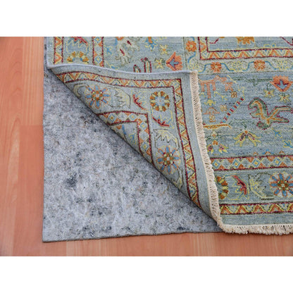 Transitional Wool Hand Knotted Rug Grey Gray 11.10X14.6 -O075449