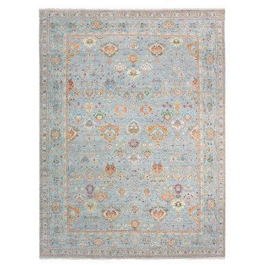 Transitional Wool Hand Knotted Rug Grey Gray 10.0X13.6 -O075450