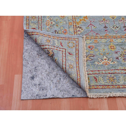 Transitional Wool Hand Knotted Rug Grey Gray 10.0X13.6 -O075450