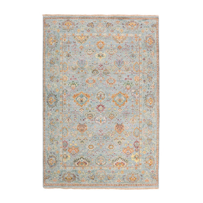 Transitional Wool Hand Knotted Rug Grey Gray 6.0X8.10 -O075454