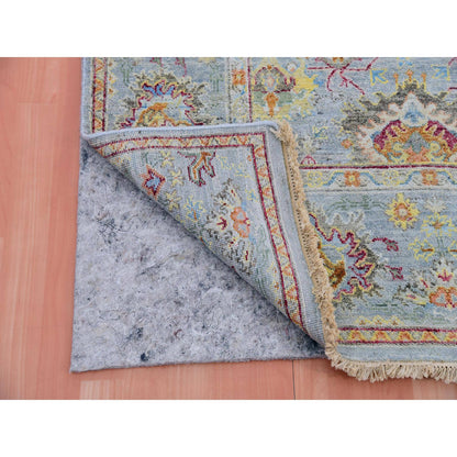 Transitional Wool Hand Knotted Rug Grey Gray 6.0X8.10 -O075454