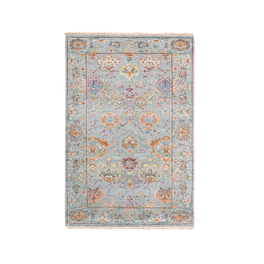 Transitional Wool Hand Knotted Rug Grey Gray 3.1X5.0 -O075457