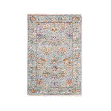 Transitional Wool Hand Knotted Rug Grey Gray 3.1X5.0 -O075457