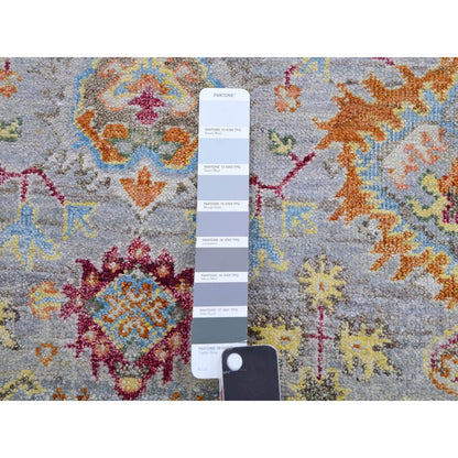 Transitional Wool Hand Knotted Rug Grey Gray 3.1X5.0 -O075457