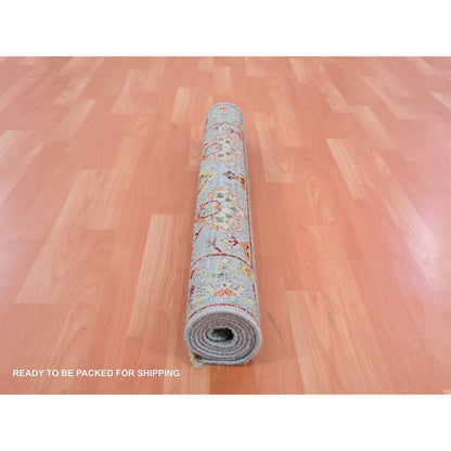 Transitional Wool Hand Knotted Rug Grey Gray 3.1X5.0 -O075457