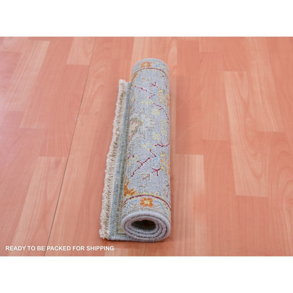 Transitional Wool Hand Knotted Rug Grey Gray 2.0X3.0 -O075458