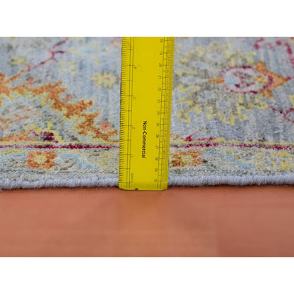 Transitional Wool Hand Knotted Rug Grey Gray 2.0X3.0 -O075459