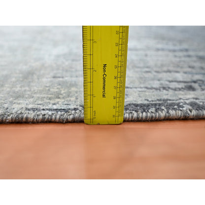 Modern and Contemporary Silk Hand Knotted Rug Grey 2.1X3.0  -O075485