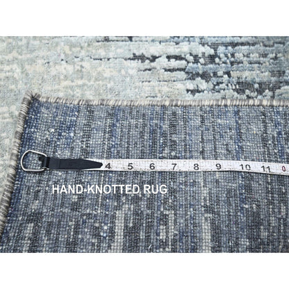 Modern and Contemporary Silk Hand Knotted Rug Grey 2.1X3.0  -O075485