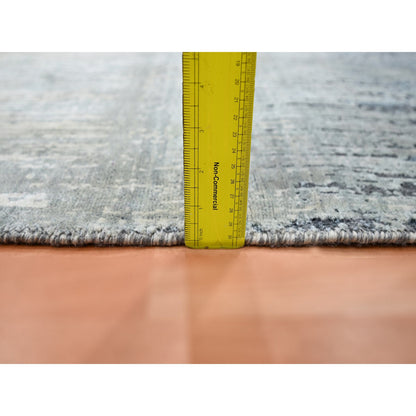 Modern and Contemporary Silk Hand Knotted Rug Grey No Border 2.1X3.0 -O075486