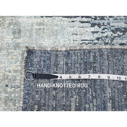 Modern and Contemporary Silk Hand Knotted Rug Grey No Border 2.1X3.0 -O075486