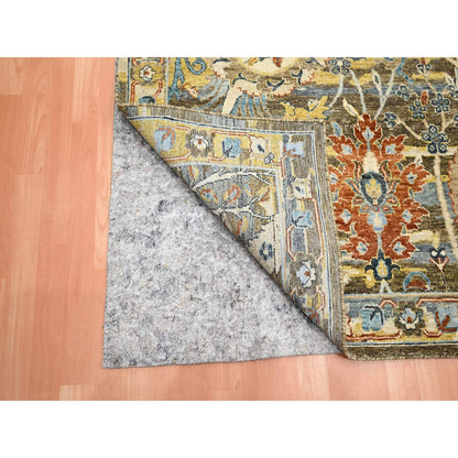 Transitional Wool Hand Knotted Rug Brown Brown 9.1X12.0 -O075489