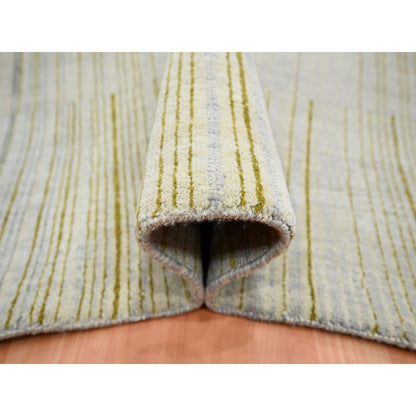 Modern and Contemporary Wool Hand Knotted Rug Grey No Border 9.2X12.4 -O075506