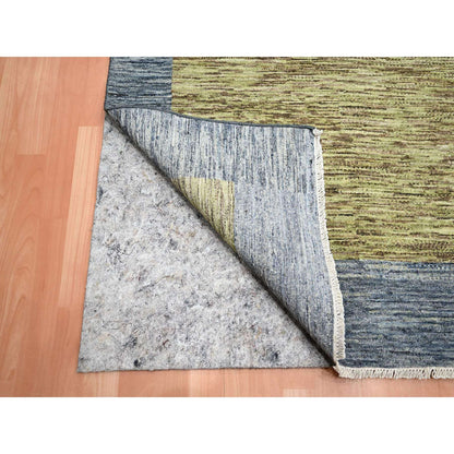 Modern and Contemporary Wool Hand Knotted Rug Grey No Border 8.0X10.0 -O075507