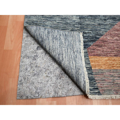 Modern and Contemporary Wool Hand Knotted Rug Grey No Border 8.0X10.0 -O075508
