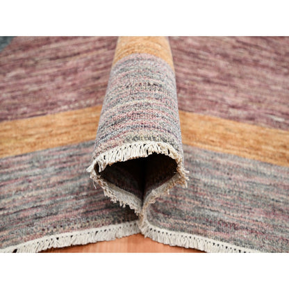 Modern and Contemporary Wool Hand Knotted Rug Grey No Border 8.0X10.0 -O075508