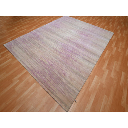 Modern and Contemporary Wool Hand Knotted Rug Pink 8.1x10.3 -O075513