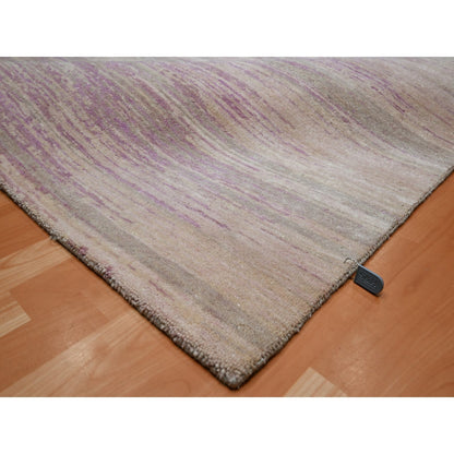 Modern and Contemporary Wool Hand Knotted Rug Pink 8.1x10.3 -O075513