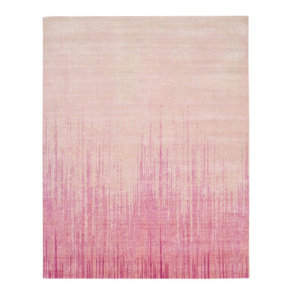 Modern and Contemporary Wool Hand Knotted Rug Pink 8.1x10.4 -O075514