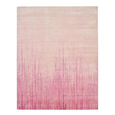 Modern and Contemporary Wool Hand Knotted Rug Pink 8.1x10.4 -O075514