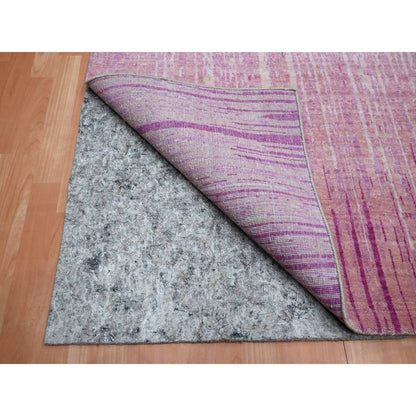 Modern and Contemporary Wool Hand Knotted Rug Pink 8.1x10.4 -O075514