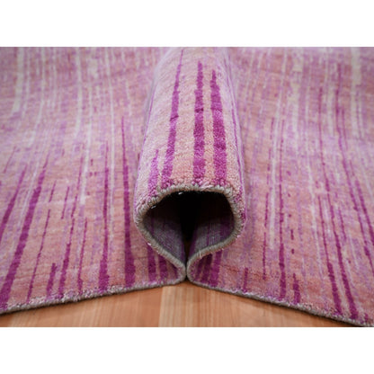 Modern and Contemporary Wool Hand Knotted Rug Pink 8.1x10.4 -O075514