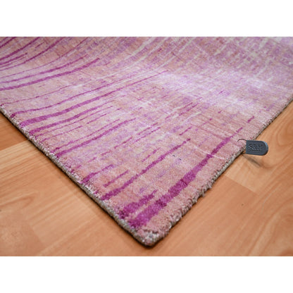 Modern and Contemporary Wool Hand Knotted Rug Pink 8.1x10.4 -O075514