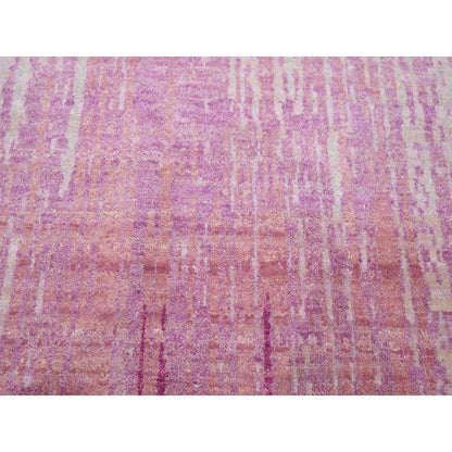 Modern and Contemporary Wool Hand Knotted Rug Pink 8.1x10.4 -O075514