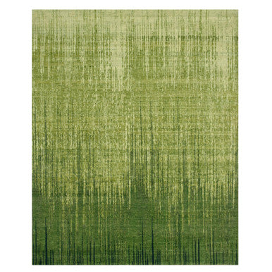 Modern and Contemporary Wool Hand Knotted Rug Green 8.2x10.3 -O075515