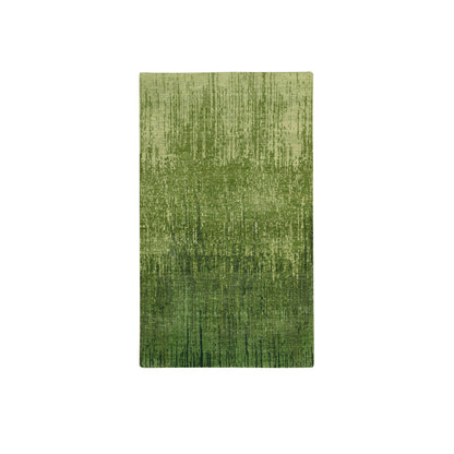 Modern and Contemporary Wool Hand Knotted Rug Green 3.0x5.3 -O075517