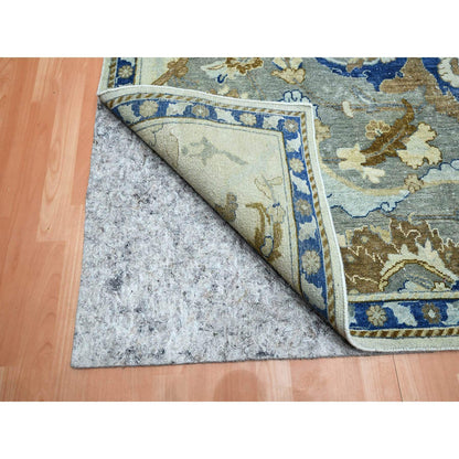 Transitional Wool Hand Knotted Rug Ivory 9.2x12.3 -O075521