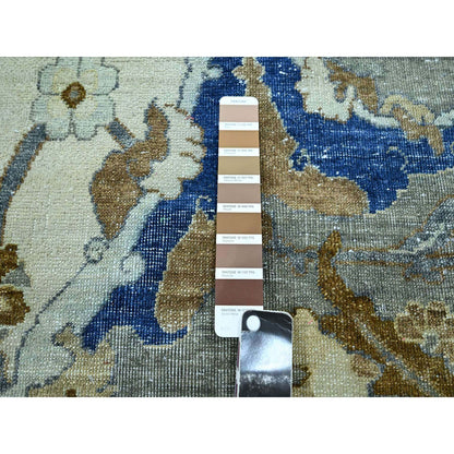 Transitional Wool Hand Knotted Rug Ivory 9.2x12.3 -O075521