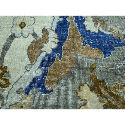 Transitional Wool Hand Knotted Rug Ivory 9.2x12.3 -O075521