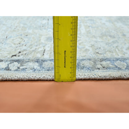 Oushak And Peshawar Wool & Silk Hand Knotted Rug Grey 2.1x3.2 -O075525