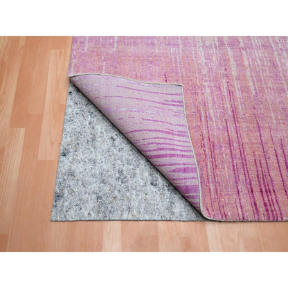Modern and Contemporary Wool Hand Knotted Rug Pink 9.2x12.4 -O075529