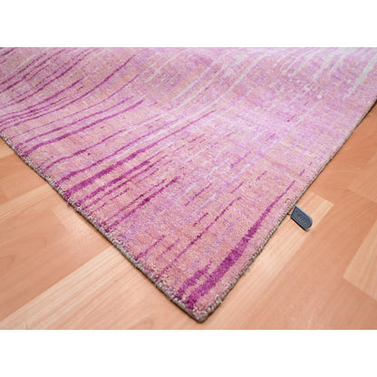 Modern and Contemporary Wool Hand Knotted Rug Pink 9.2x12.4 -O075529