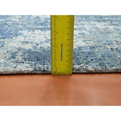 Modern and Contemporary Wool & Silk Hand Knotted Rug Blue 2.0x3.2 -O075539