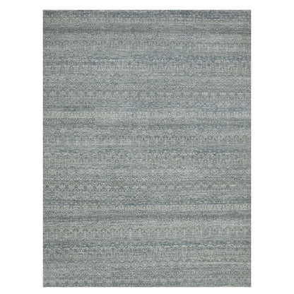 Modern and Contemporary Wool Hand Knotted Rug Grey 9.0x12.2 -O075543