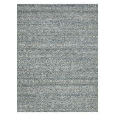 Modern and Contemporary Wool Hand Knotted Rug Grey 9.0x12.2 -O075543