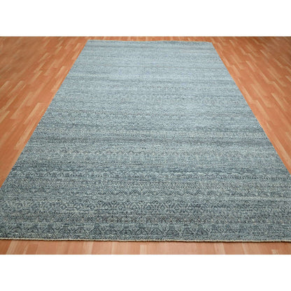 Modern and Contemporary Wool Hand Knotted Rug Grey 9.0x12.2 -O075543