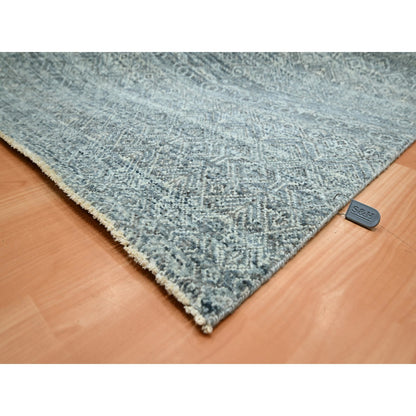 Modern and Contemporary Wool Hand Knotted Rug Grey 9.0x12.2 -O075543
