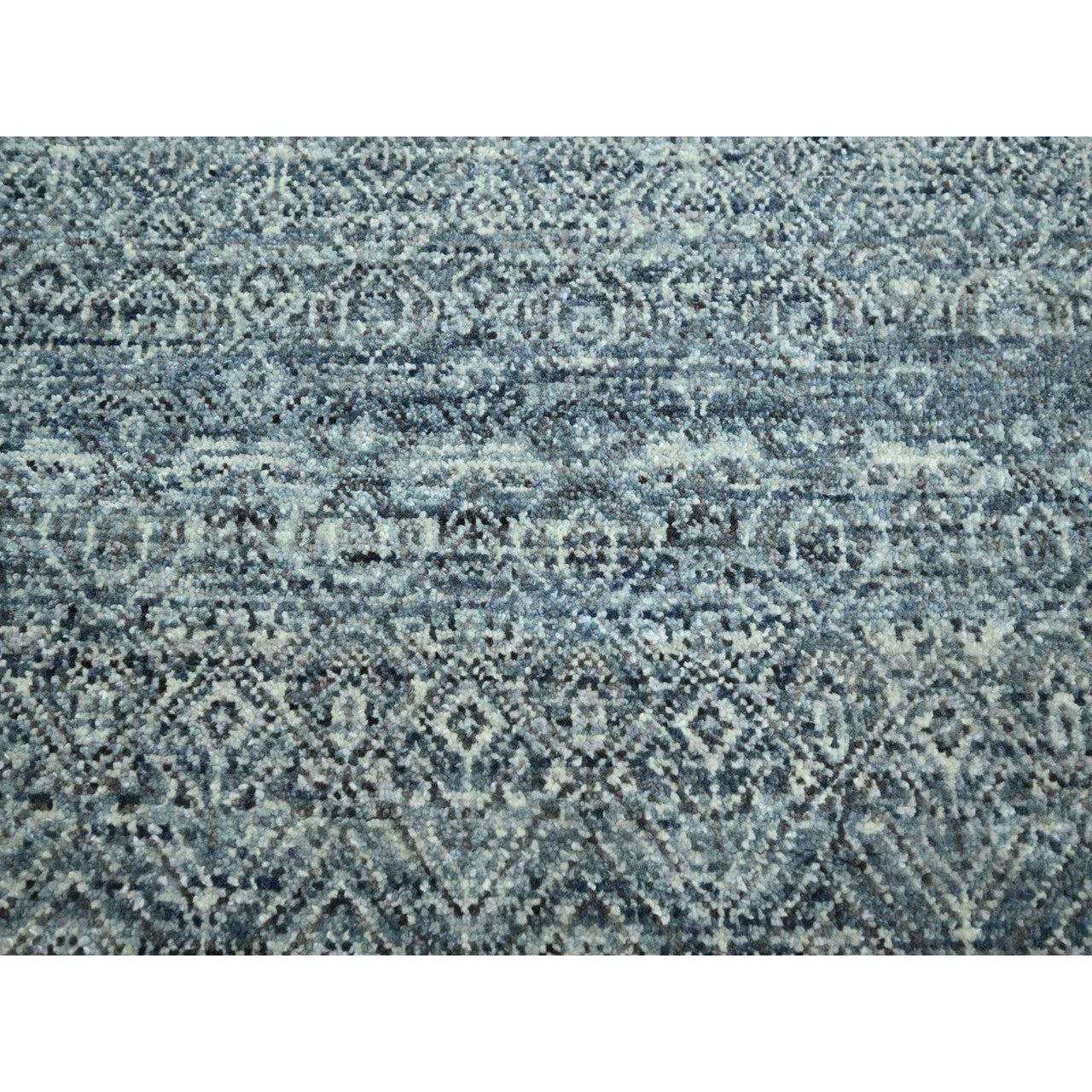 Gray 9'0" x 12'2" Modern and Contemporary Hand knotted Wool Rug - Sku: O075543