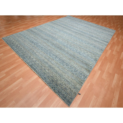 Modern and Contemporary Wool Hand Knotted Rug Grey 9.0x12.2 -O075546