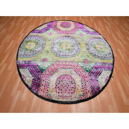 Mamluk Wool & Silk Hand Knotted Rug Yellow 8.0x8.1 -O075552