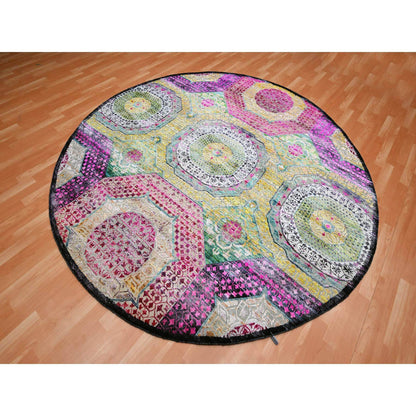 Mamluk Wool & Silk Hand Knotted Rug Yellow 8.0x8.1 -O075552