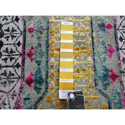 Mamluk Wool & Silk Hand Knotted Rug Yellow 8.0x8.1 -O075552