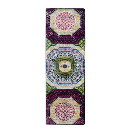 Mamluk Wool & Silk Hand Knotted Rug Red 2.8x8.1 -O075556